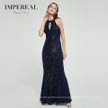 Luxury design sexy sequined mermaid party long evening women dress